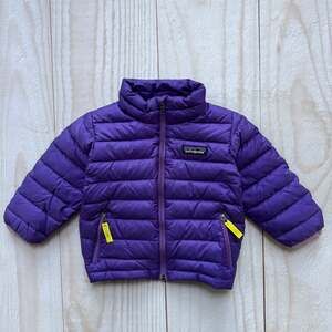 Patagonia Baby Girls 6-12M Duck Down 600 Fill Sweater Puffer Jacket Purple